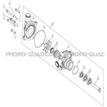 ENSEMBLE POMPE A EAU pour Hytrack Toutes les cylindrées Toutes les années HY740STL