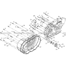 CACHE CARTER MOTEUR DROIT pour Hytrack All cylindrical All Years HY800