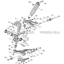 SUSPENSION AVANT DROITE pour Hytrack All cylindrical All Years HY800