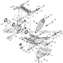 SUSPENSION ARRIERE DROITE pour Hytrack Toutes les cylindrées Toutes les années HY800