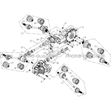 PONT ARRIERE   PONT AVANT pour Hytrack Toutes les cylindrées Toutes les années HY800