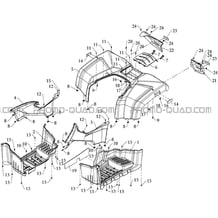 CARROSSERIE ARRIERE pour Hytrack Toutes les cylindrées Toutes les années HY800L