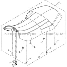 SELLE pour Hytrack Toutes les cylindrées Toutes les années HY800L