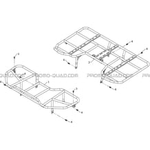 PORTE-BAGAGES pour Hytrack Toutes les cylindrées Toutes les années HY800L