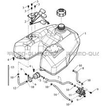 RESERVOIR A CARBURANT pour Hytrack Toutes les cylindrées Toutes les années HY800L