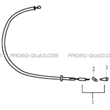 CABLE FREIN ARRIERE pour Hytrack All cylindrical All Years HY80S - SX - Girly