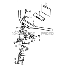 COLONNE DE DIRECTION   GUIDON pour Hytrack Toutes les cylindrées Toutes les années HY80S - SX - Girly