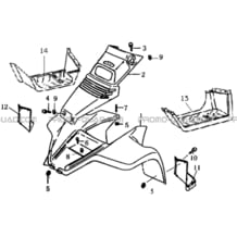 CARROSSERIE AVANT pour Hytrack Toutes les cylindrées Toutes les années HY80S - SX - Girly