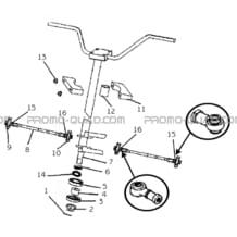 COLONNE DE DIRECTION pour Hytrack Toutes les cylindrées Toutes les années HY80XL