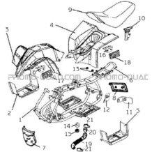 CARROSSERIE   CHASSIS pour Hytrack Toutes les cylindrées Toutes les années HY80XL