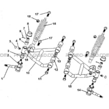 SUSPENSION AVANT pour Hytrack Toutes les cylindrées Toutes les années HY80XL