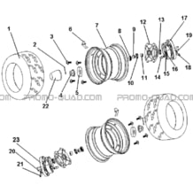 ROUE AVANT pour Hytrack Toutes les cylindrées Toutes les années HY80XL