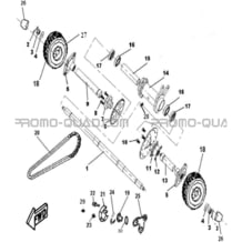 ROUES ARRIERE pour Hytrack Toutes les cylindrées Toutes les années HY80XL