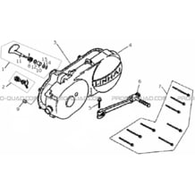 CARTER MOTEUR GAUCHE   KICK pour Hytrack Toutes les cylindrées Toutes les années HY80XL