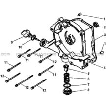 CARTER MOTEUR DROIT pour Hytrack All cylindrical All Years HY80XL