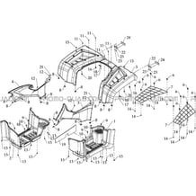 CARROSSERIE ARRIERE pour Hytrack Toutes les cylindrées Toutes les années HY810 4x4