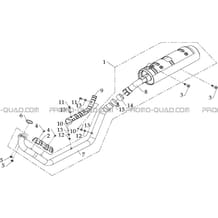 ECHAPPEMENT pour Hytrack All cylindrical All Years HY810 4x4