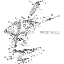 SUSPENSION AVANT DROITE pour Hytrack All cylindrical All Years HY810 4x4