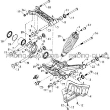 SUSPENSION ARRIERE DROITE pour Hytrack Toutes les cylindrées Toutes les années HY810 4x4