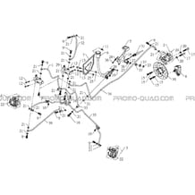 SYSTEME DE FREINAGE pour Hytrack All cylindrical All Years HY810 4x4