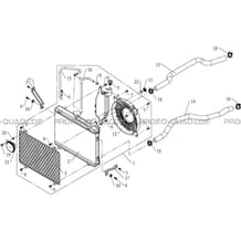 SYSTEME DE REFROIDISSEMENT pour Hytrack All cylindrical All Years HY810 4x4