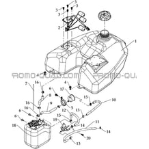 RESERVOIR A CARBURANT pour Hytrack All cylindrical All Years HY810 4x4