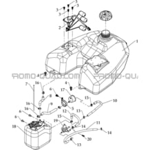 RESERVOIR A CARBURANT pour Hytrack Toutes les cylindrées Toutes les années HY810L