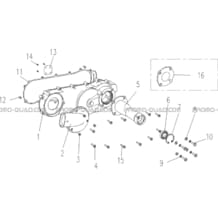 CARTER GAUCHE pour Hytrack Toutes les cylindrées Toutes les années HY830