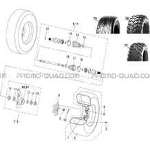 ESSIEU AVANT pour Hytrack Toutes les cylindrées Toutes les années HY850S