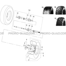 ESSIEU ARRIERE pour Hytrack Toutes les cylindrées Toutes les années HY850S