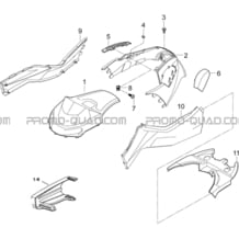 CARROSSERIE RESERVOIR pour Hytrack Toutes les cylindrées Toutes les années HY850S
