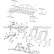 SIEGES   RESERVOIR   PORTES BAGAGES pour Hytrack Toutes les cylindrées Toutes les années HY860