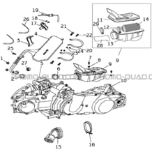 MOTEUR   ECHAPPEMENT   FILTRE A AIR   CARBURATEUR pour Hytrack Toutes les cylindrées Toutes les années HY860