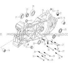 CARTER MOTEUR GAUCHE pour Hytrack Toutes les cylindrées Toutes les années HY890 n serie x0188 a x0430