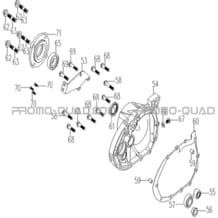 CARTER DROIT pour Hytrack Toutes les cylindrées Toutes les années HY890 n serie x0188 a x0430