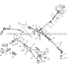 TRINGLERIE DE DIRECTION pour Hytrack All cylindrical All Years HY890 n serie x0188 a x0430