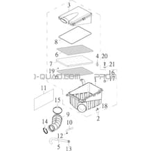 ADMISSION D AIR   FILTRE A AIR (A COMPTER DE JUILLET 2017) pour Hytrack All cylindrical All Years HY910IS