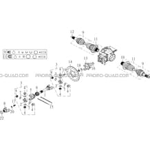 TRANSMISSION ARRIERE pour Hytrack All cylindrical All Years HY910IS