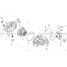 PONT AVANT pour Hytrack Toutes les cylindrées Toutes les années HY910IS