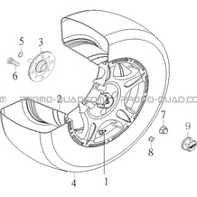 ROUE ARRIERE pour Hytrack Toutes les cylindrées Toutes les années HY910IS