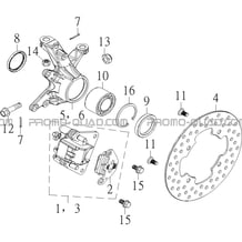 PIVOTS   FREINS AVANT pour Hytrack All cylindrical All Years HY910IS