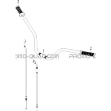 GUIDON   CABLES pour Hytrack All cylindrical All Years HY910IS