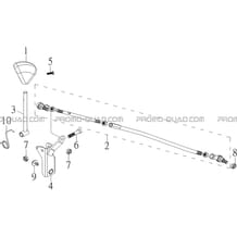 LEVIER ET TRINGLERIE DE VITESSES pour Hytrack Toutes les cylindrées Toutes les années HY910IS