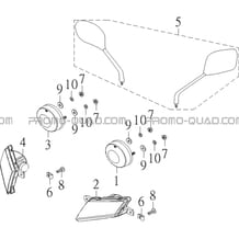 CLIGNOTANTS   RETROVISEURS pour Hytrack Toutes les cylindrées Toutes les années HY910IS