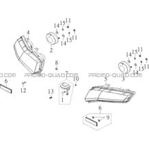 ECLAIRAGE ARRIERE pour Hytrack All cylindrical All Years HY910IS