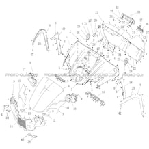 CARROSSERIE AVANT   DECORATION pour Hytrack Toutes les cylindrées Toutes les années JOBBER 1100 DMAXX FULL