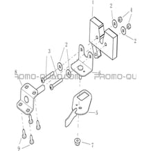 SYSTEME DE VERROUILLAGE DU CAPOT pour Hytrack Toutes les cylindrées Toutes les années JOBBER 1100 DMAXX FULL