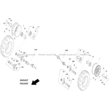 ROUE AVANT DROITE   AVANT GAUCHE pour Hytrack Toutes les cylindrées Toutes les années JOBBER 1100 DMAXX FULL