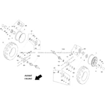 ROUE ARRIERE DROITE   ARRIERE GAUCHE pour Hytrack All cylindrical All Years JOBBER 1100 DMAXX FULL