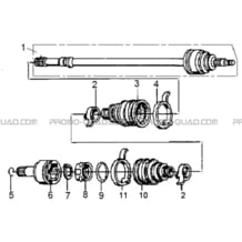 CARDAN DE ROUE 1 CANNELURE pour Hytrack All cylindrical All Years JOBBER 1100 DMAXX FULL